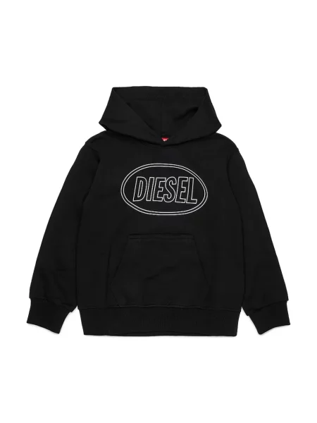 Diesel lyocell keverék szoknya SCIRCLEHOOD OVER SWEAT-SHIRT fekete