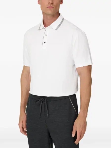 Tricou polo Boggi Milano stretch alb