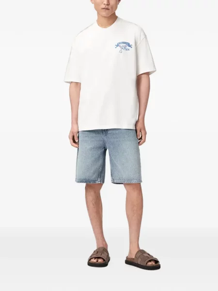 Tricou Allsaints cu imagine alb