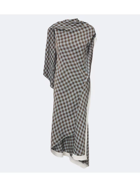 Rochie midi Loewe asimetrică albastru