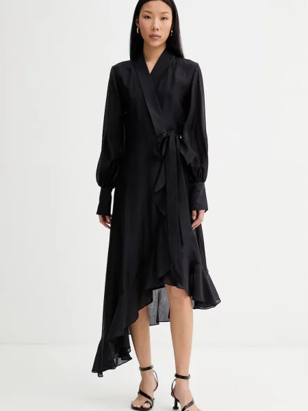 Blugirl Blumarine rochie petrecută cu lyocell negru