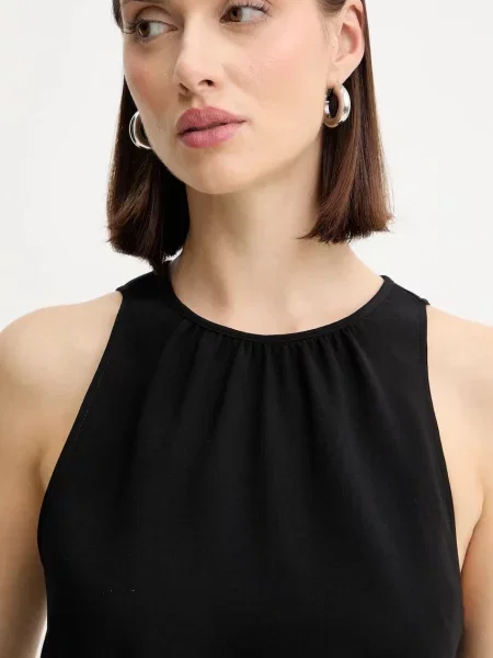 Платье мини Armani Exchange клеш черное