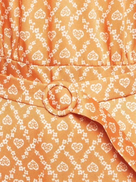 Rochie mini Sandro cu volane portocaliu