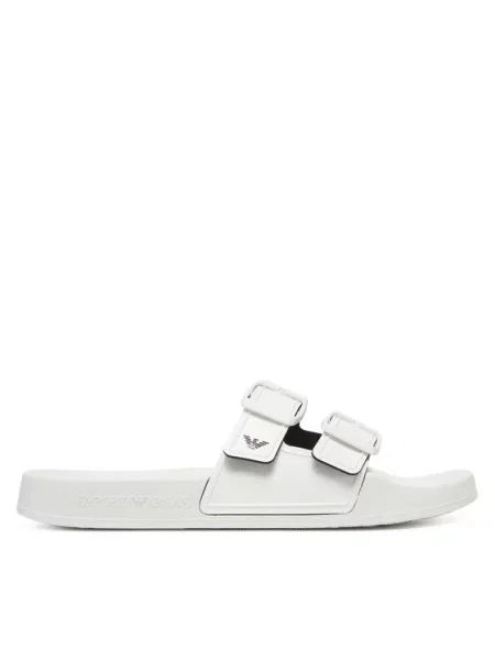 Pantofle Emporio Armani bílé
