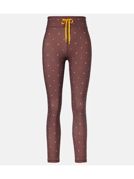 Leggings The Upside cu talie înaltă cu imagine maro
