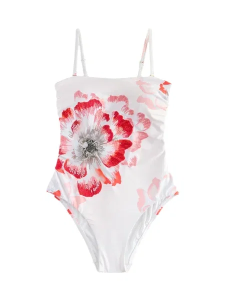 B by Ted Baker Enodelne kopalke staro roza / rdeča / črna bela