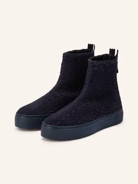 Agl Boots Na Platformě Maria Woven tmavě modrá
