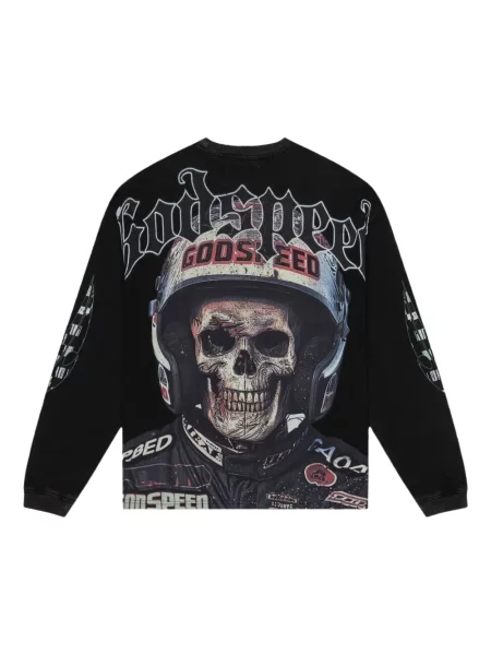 Tricou Godspeed lung negru