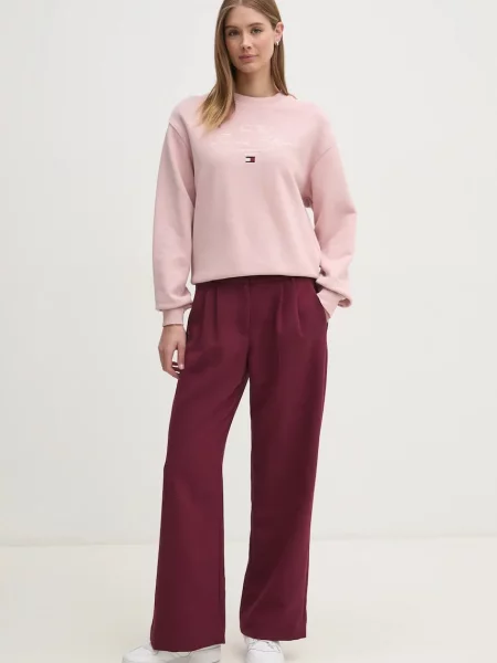 Hlače Abercrombie & Fitch bordo