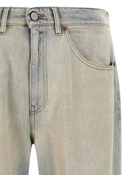 Blugi drepți Mm6 Maison Margiela albastru