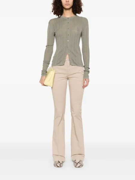Pantaloni Twinset din țesătură twill