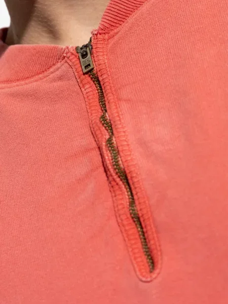 Hanorac Maison Margiela de jumătate de fermoar portocaliu