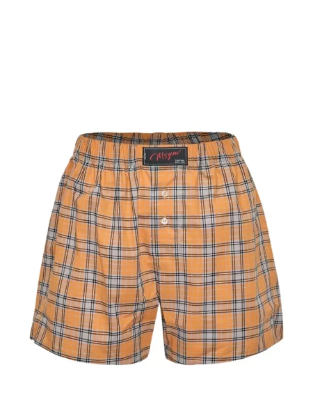 Pantaloni scurți Msgm în carouri portocaliu