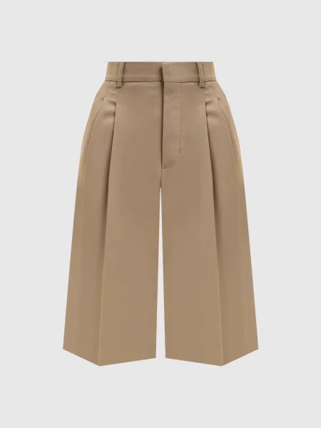 Бермуди з вовни Ami Paris бежеві