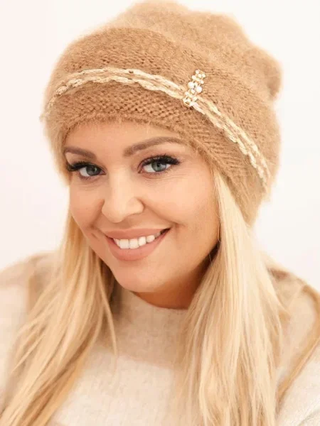 Căciulă Kesi cu perle maro