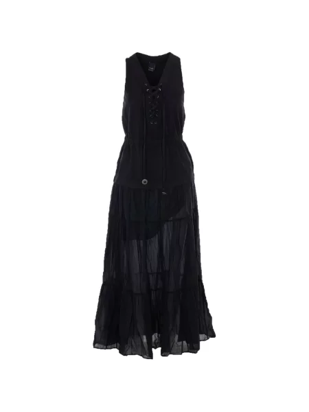 Rochie Pinko cu șireturi din dantelă negru
