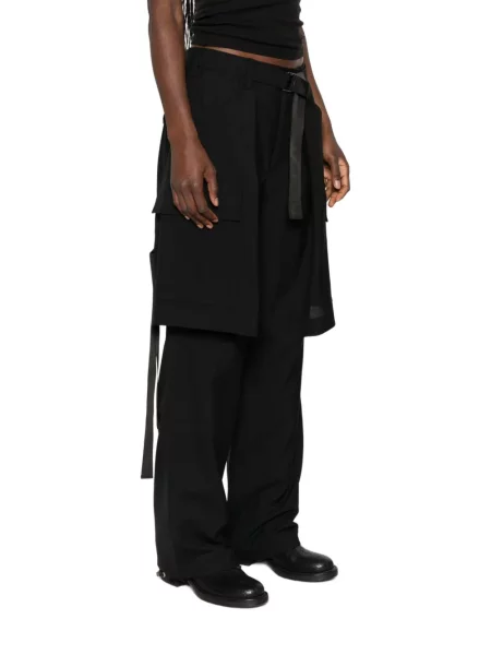 Cu centură pantaloni cargo Sacai negru