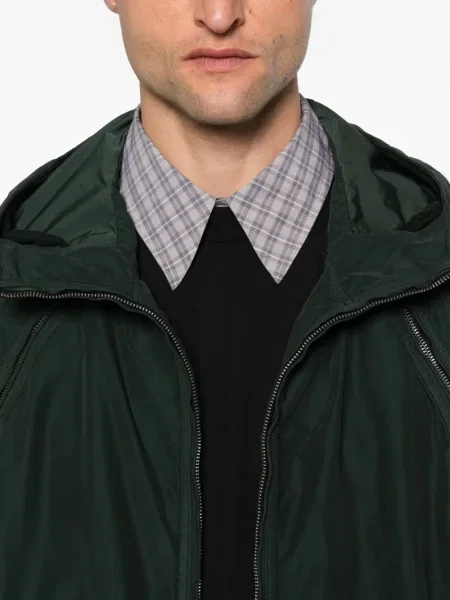 Geacă Stone Island cu glugă cu strasuri verde