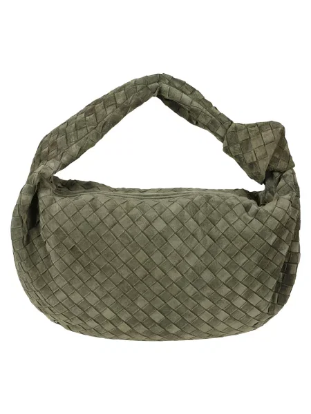 Torebka Bottega Veneta zamszowa zielona