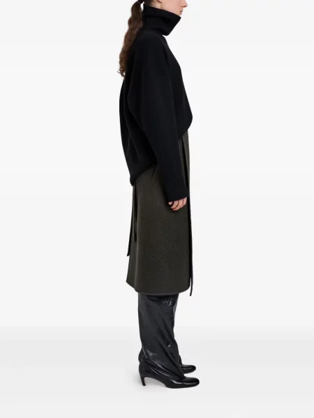 Fustă Proenza Schouler din țesătură twill maro