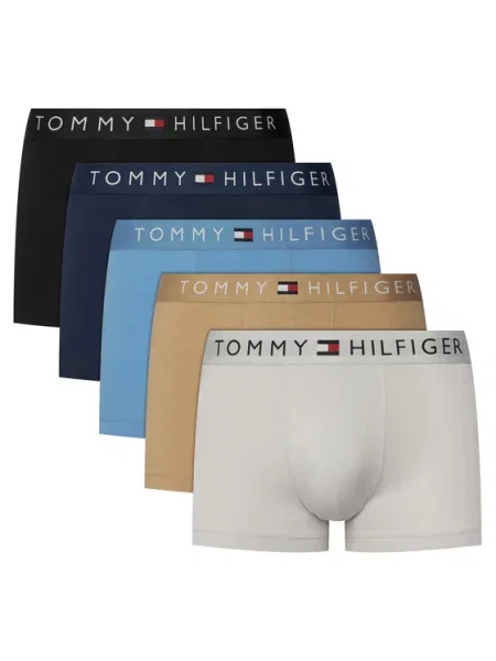 Boxerky Tommy Hilfiger Trumk 5 pairs cobalt blue/pitch black/black/light castle/desert modrá