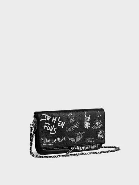 Шкіряний клатч Zadig&voltaire чорний