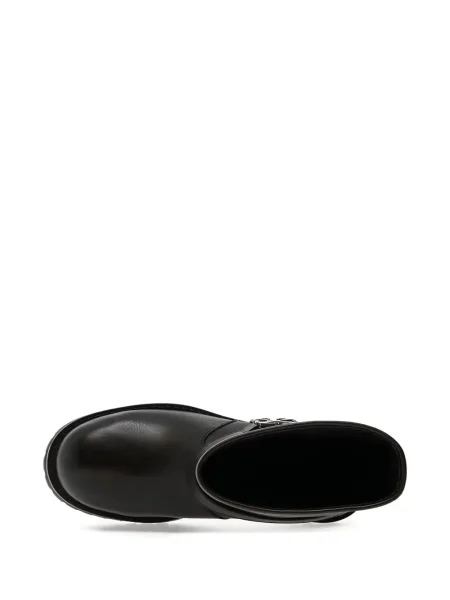 Botine Off-white cu cataramă alb