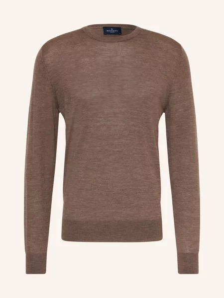 Hackett London Svetry Z Merino Vlny hnědá
