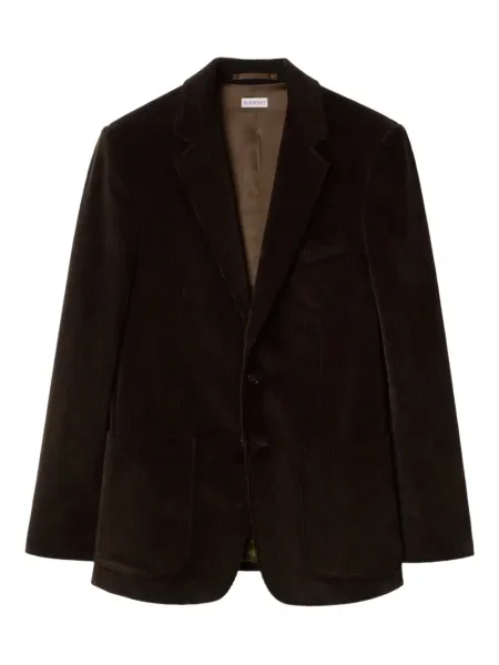 Geacă Burberry de catifea cord maro