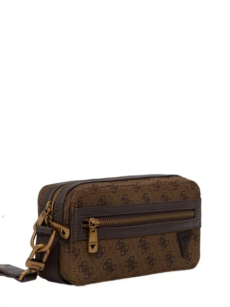 Geantă crossbody Guess cu imagine maro