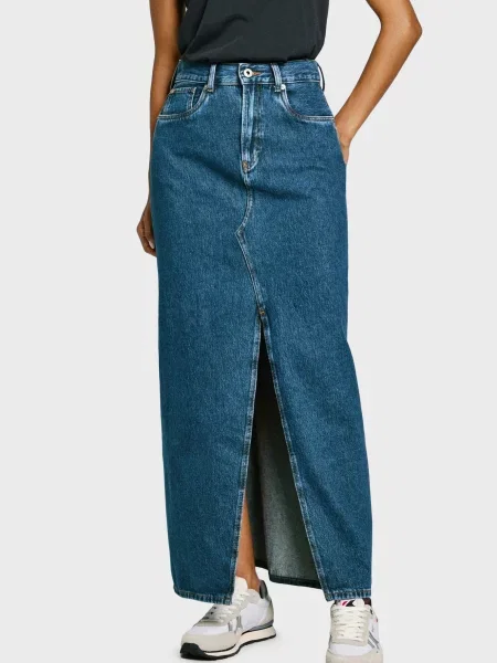 Максі джинсова спідниця Pepe Jeans синя