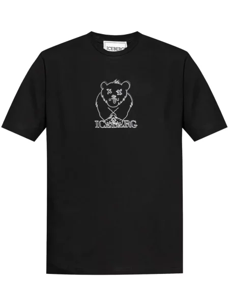 Tricou Iceberg cu broderie negru