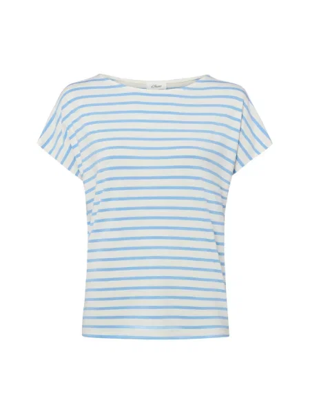 Oversized t-shirt z mieszanki S.oliver Red Label niebieska