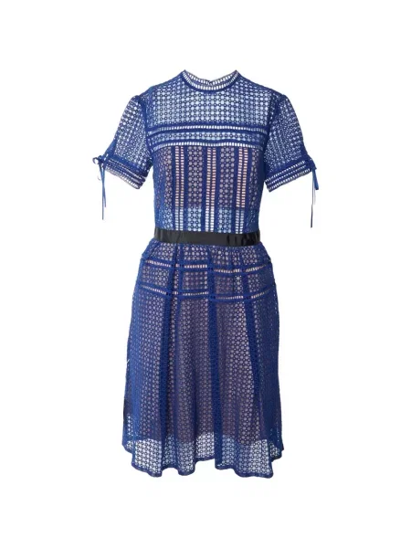 Rochie Self-portrait din dantelă albastru
