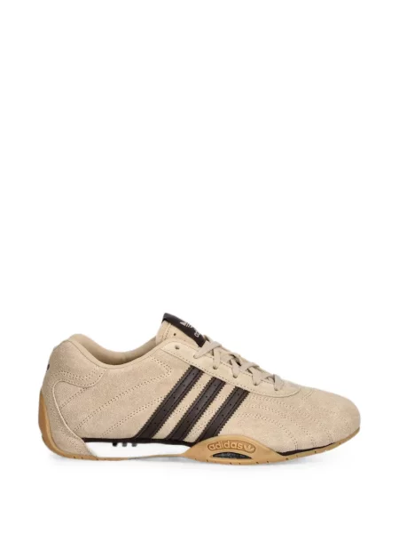 Geacă Adidas cu șireturi din piele de căprioară alb