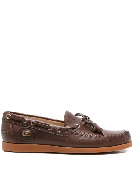 Pantofi loafer Valentino Garavani din piele maro