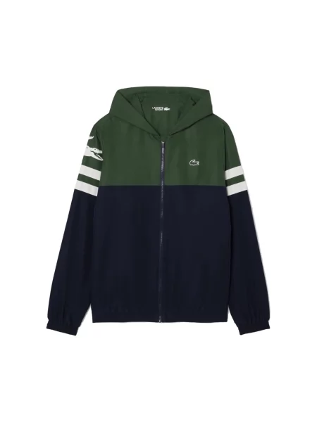 Geacă Lacoste cu glugă tenis albastru