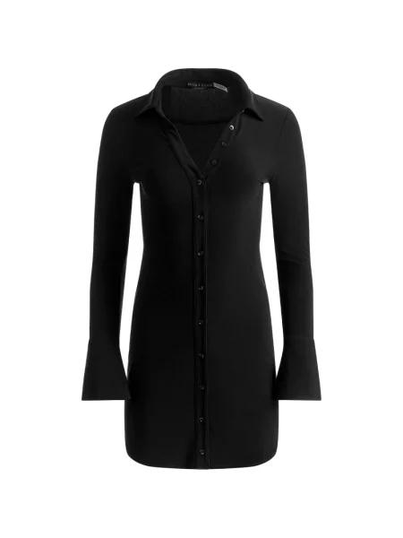 Rochie tip cămașă Alice + Olivia negru