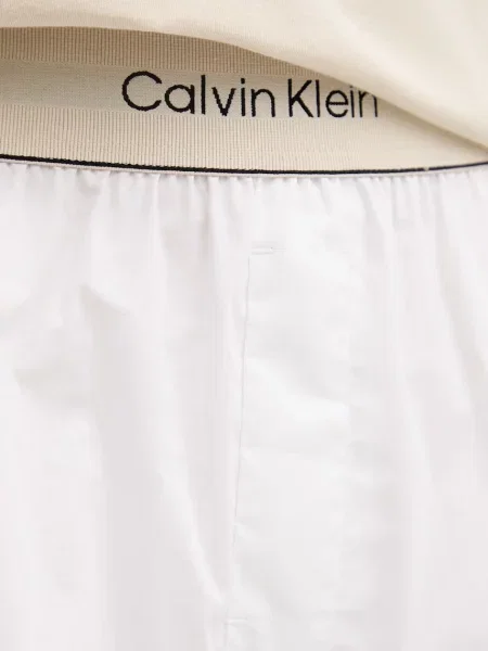Calvin Klein Underwear kétrészes pizsama női pamuttal bézs