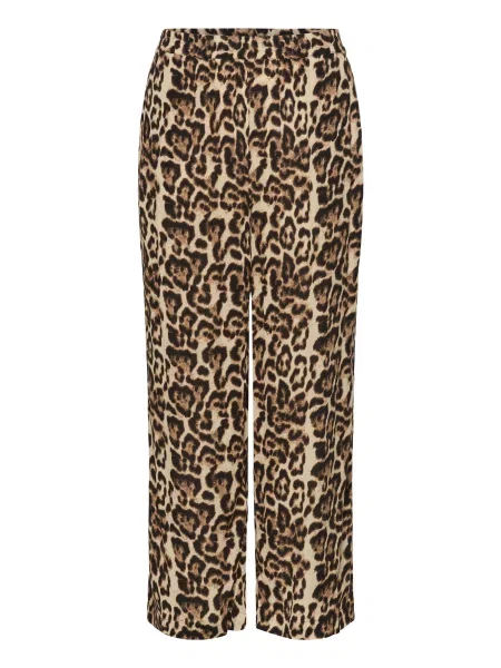 Kaffe Pantaloni Dacia kitt / brocart / negru alb