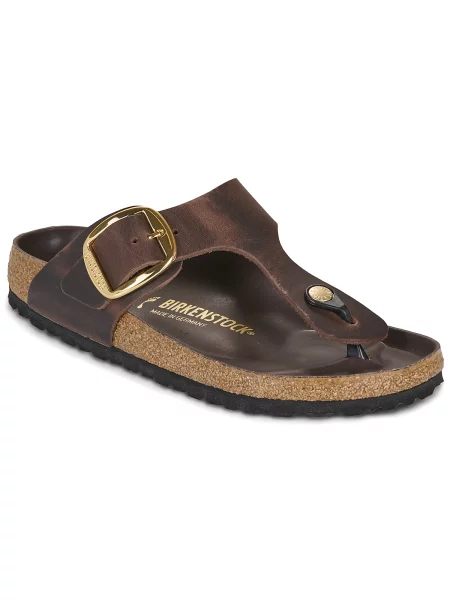 Žabky Birkenstock Gizeh Big Buckle Tmavo hnedá