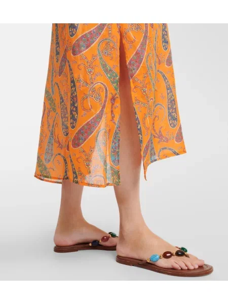 Rochie Etro cu model paisley portocaliu
