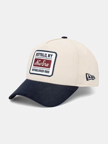 Semišová šiltovka New Era béžová