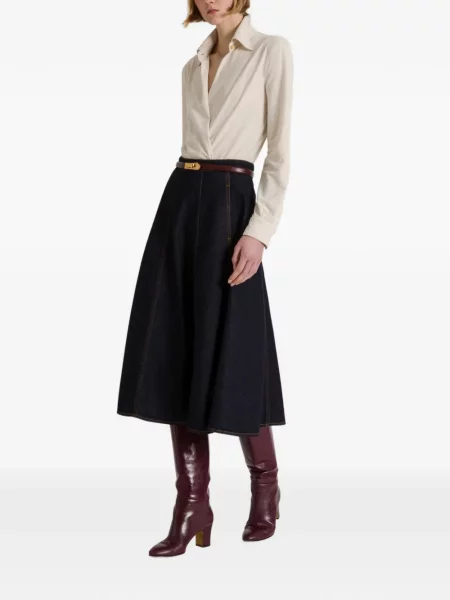 Gulerat body Alberta Ferretti plic alb