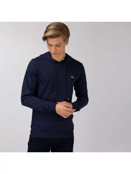 Lacoste Bluza Z Kapturem I Bawełnianą Dżersejową Bluzą Lacoste granatowa