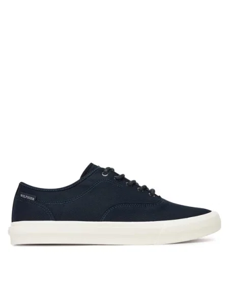 Tommy Hilfiger Tenis superge Hi Vulc Low Oxford Twill Mornarsko modra
