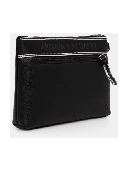 Armani Exchange saszetka z imitacji skóry czarna