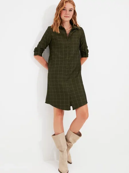 Sukienka koszulowa Trendyol czarna