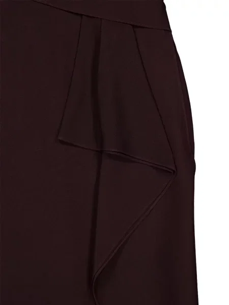 Rochie midi Roland Mouret fără mâneci drapată maro