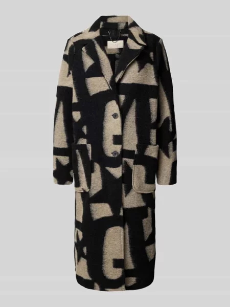 Płaszcz o kroju relaxed fit z dodatkiem wełny lana Milano Italy